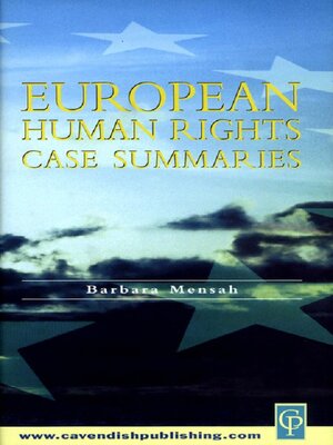cover image of European Human Rights Case Summaries